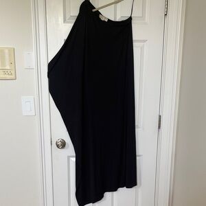 MICHAEL Michael Kors One Shoulder Navy Kaftan